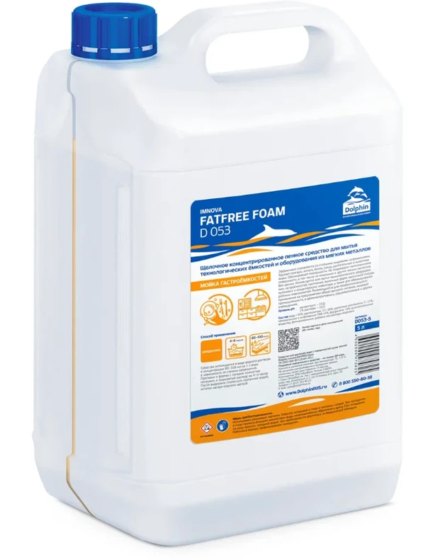 Средство щелочное моющее для кухни для алюминия Долфин IMNOVA FATFREE FOAM 5 л (арт D053-5)