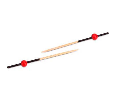 Пика "Жемчужина красная" бамбук, 7,5см (100 шт/уп)