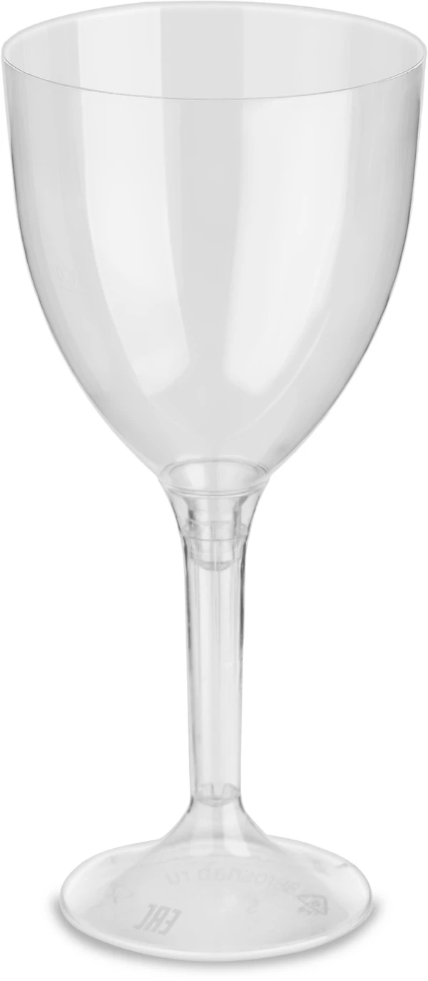 Бокал (фужер) одноразовый для вина пластиковый прозрачный 250мл